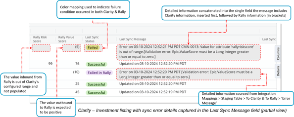 Clarity 16.3 Clarity Rally Error Messages 