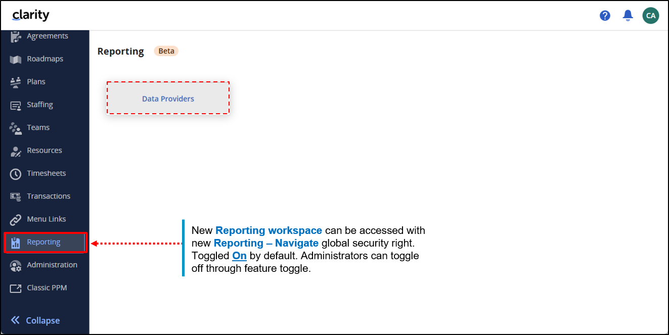 Clarity 16.3 No Code Low Code Reporting