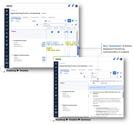 Clarity 16.3 Roadmap Summarization