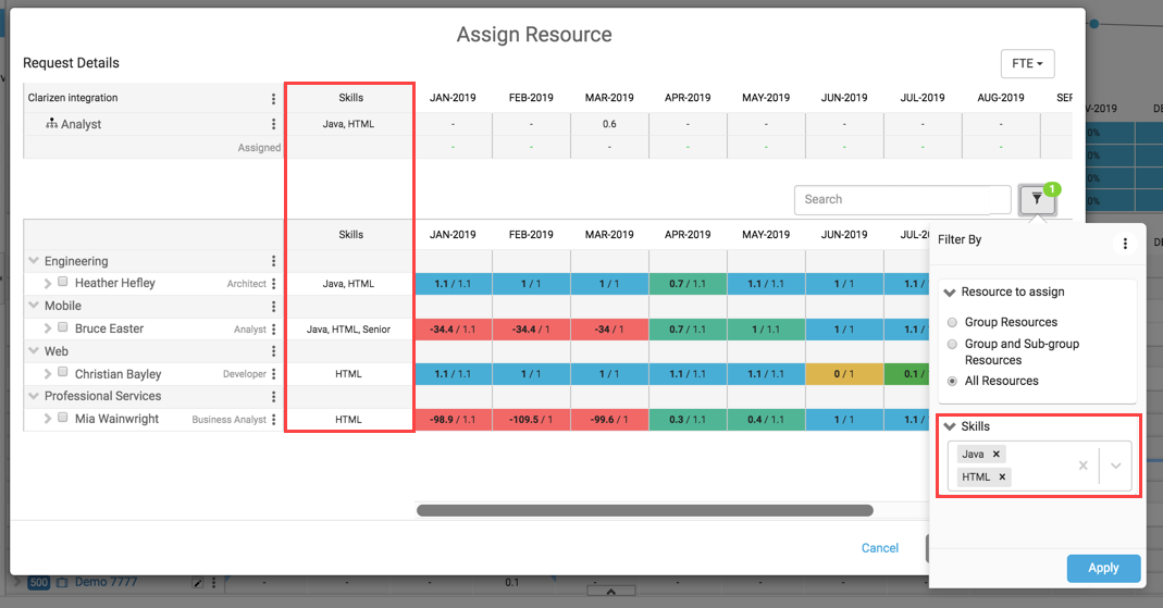 Skill-Based Resource Pools