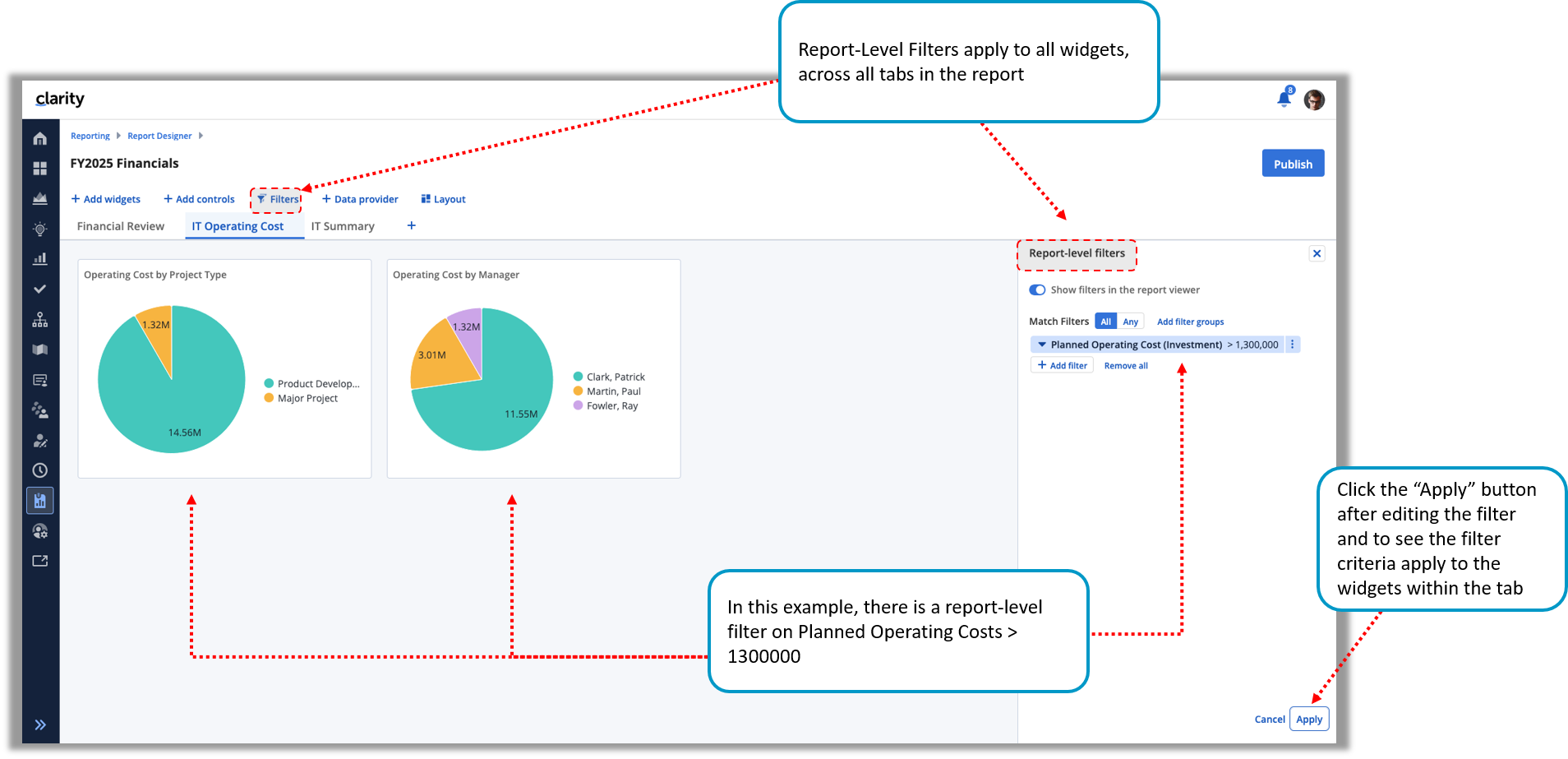 Report Filter Capability