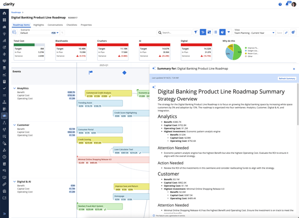 Vaia Roadmap Summarization